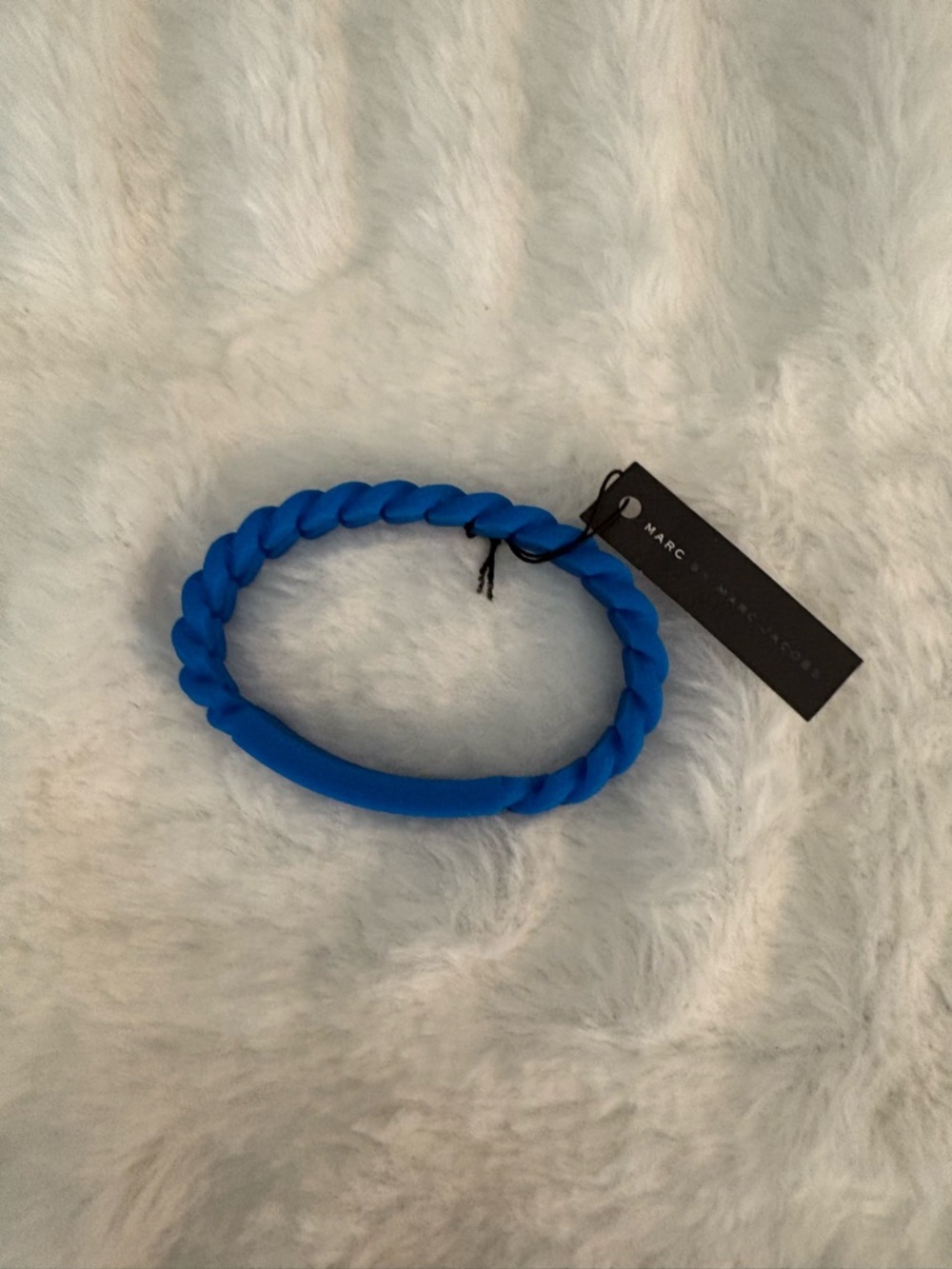Marc by Marc Jacobs Electric Blue Braided Silicone Bracelet